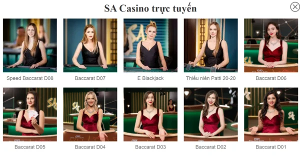 Sảnh Casino Gi8 hấp dẫn với nhiều thể loại game bài đa dạng