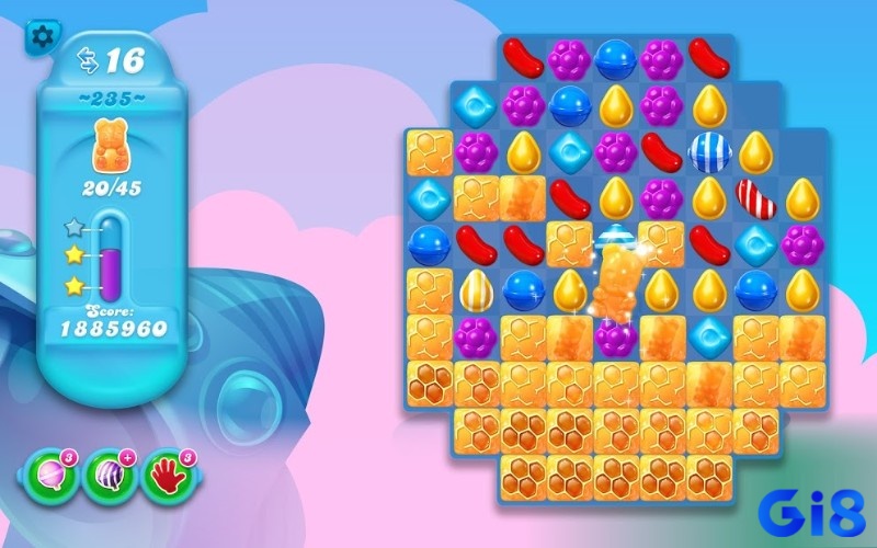 Game Candy Crush Soda Saga có lối chơi xếp hình vui nhộn