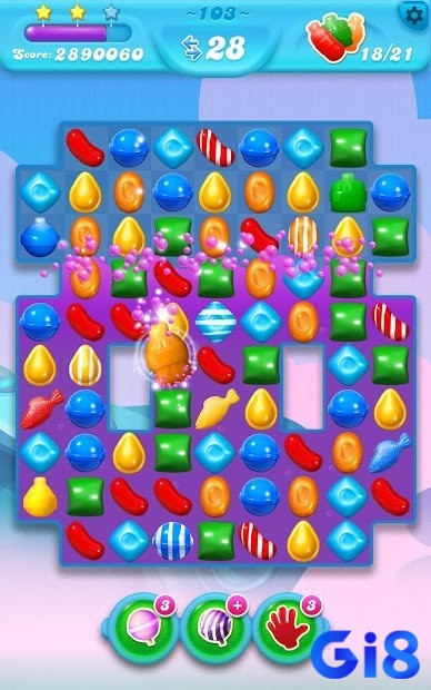 Game Candy Crush Soda Saga có đồ họa rực rỡ và lung linh